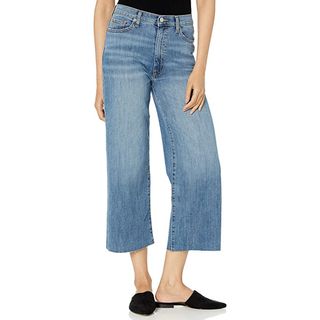 The Drop + Lizzy Cropped Wide Leg High-Waist Denim Jean