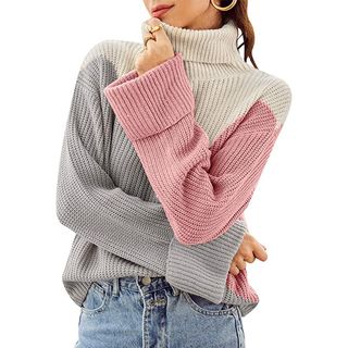 BerryGo + Casual Long Sleeve Turtleneck Sweater