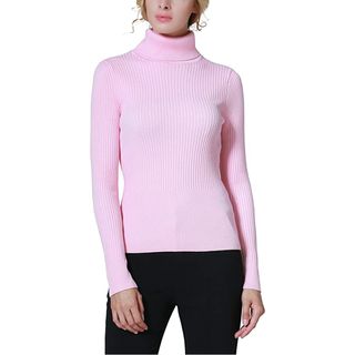 Rocorose + Ribbed Turtleneck Sweater