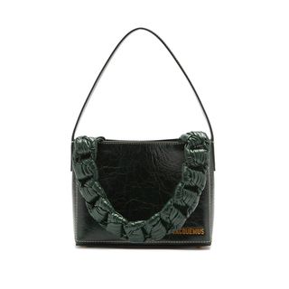 Jacquemus + Noeud Chain-Handle Craquelure-Leather Bag