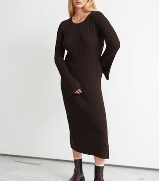 & Other Stories + Ribbed Midi Knit Dress