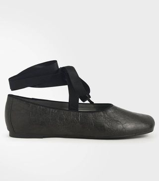 Charles & Keith + Ankle Tie Ballerina Flats