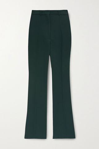 Victoria Beckham + Wool-Gabardine Straight-Leg Pants