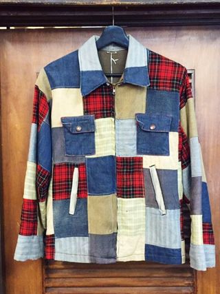 Vintage + 1950s Custom Patchwork Workwear Jacket