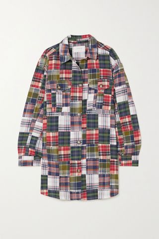 Munthe + Patchwork Checked Cotton-Flannel Shirt