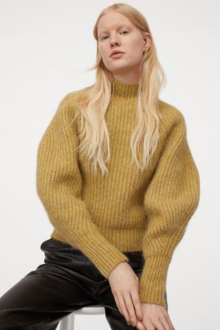 H&M + Rib-Knit Wool-Blend Sweater