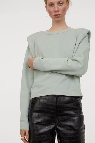 H&M + Shoulder-Pad Sweatshirt