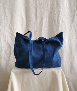 Dipwood Studio + Indigo Tote Bag in Antique Linen