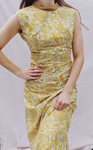 Found & Curated Vintage + Vintage Handmade 1960’s Paisley Maxi Dress