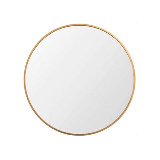 Beauty4U + Large Round Metal Frame Mirror