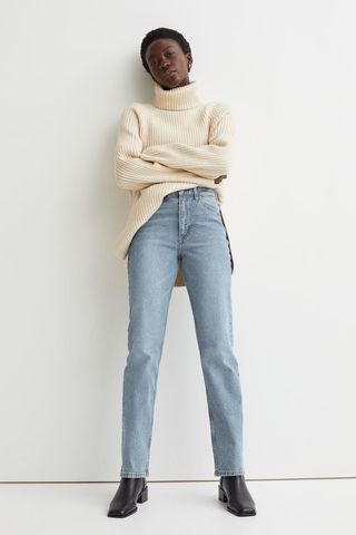 H&M + Vintage Straight High Jeans