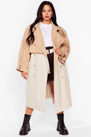 Nasty Gal + Back to Mac Oversized Trench Coat