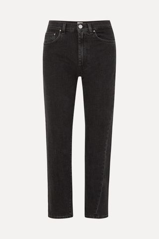 Toteme + Twisted Seam High-Rise Straight-Leg Jeans