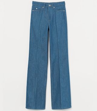 H&M + High Wide-Leg Jeans