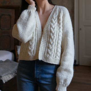 Excess Only + Cream Cable Cardigan