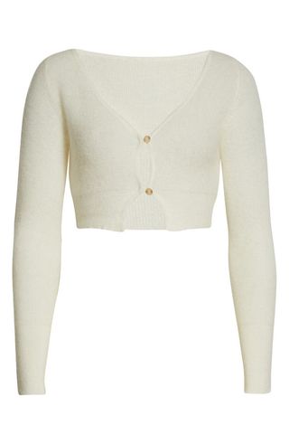 Jacquemus + Alzou Mohair Blend Crop Cardigan