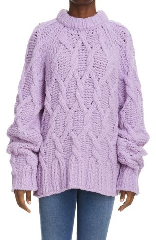 ACNE Studios + Kambrea Chunky Cable Wool Blend Sweater