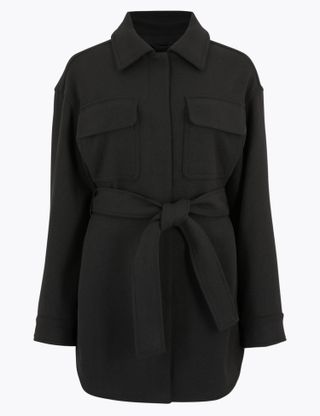 M&S Collection + Belted Utility Jacket With Wool