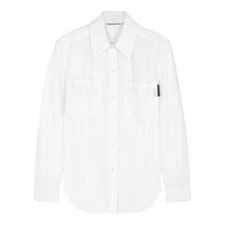 alexanderwang.t + White Cotton-Poplin Shirt