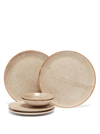 Brunello Cucinelli + Set of Two Dinner Plates, Side Plates and Bowls