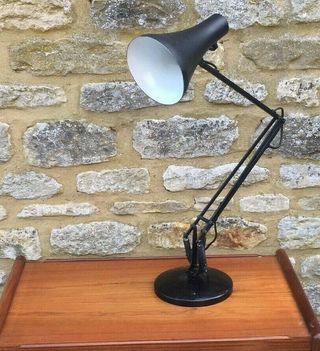 Vintage + Mid Century Black Anglepoise Desk Table Lamp
