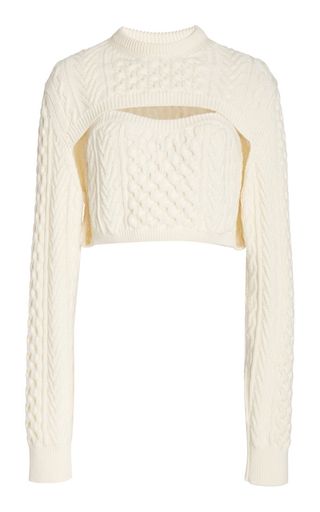 Rosie Assoulin + Thousand-In-One-Ways Wool-Cotton Sweater