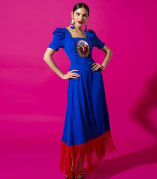 Josefina by Vero Solis + Blue Maxi Dress Corazón