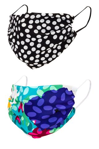 Resa + Face Mask Set in Polka Dot 
Floral