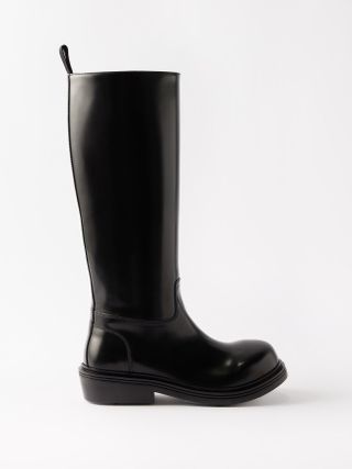 Bottega Veneta + Leather Knee-High Boots