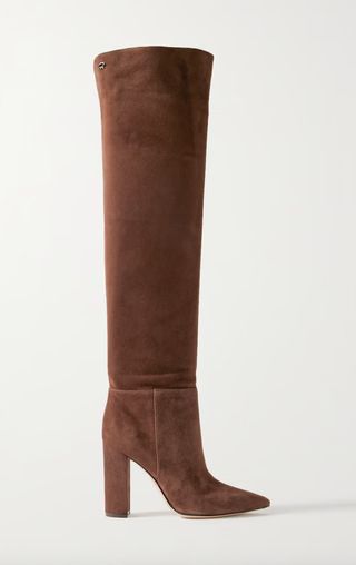 Gianvito Rossi + Piper 100 Suede Over-The-Knee Boots