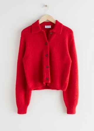 & Other Stories + Wool Blend Tortoise Button Cardigan