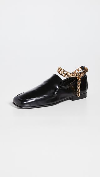 BY FAR + Nick Chain Anklet Loafers