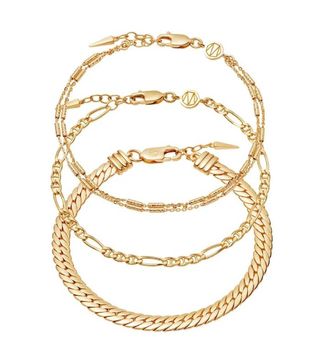 Missoma + Gold Snake Camail Chain Bracelet Set