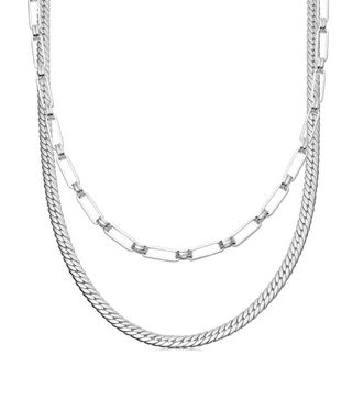 Missoma + Silver Camail & Aegis Chain Necklace Set
