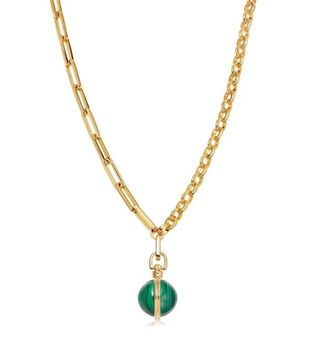 Missoma + Gold Deconstructed Axiom Malachite Chain Necklace