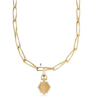 Missoma + Gold Opalite Pave Hex Pirouette Chain Necklace