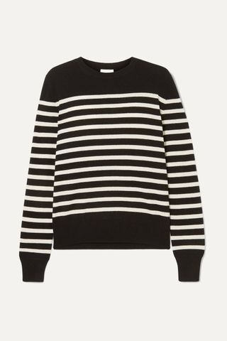 Saint Laurent + Striped Cashmere Sweater