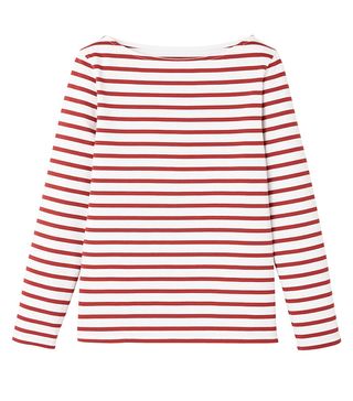 La Redoute + Breton Striped Cotton T-Shirt With Long Sleeves and Boat Neck