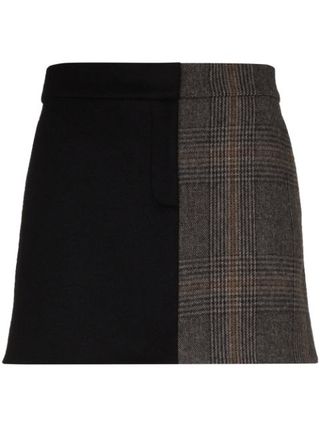 Tibi + Mats Houndstooth Mini Skirt