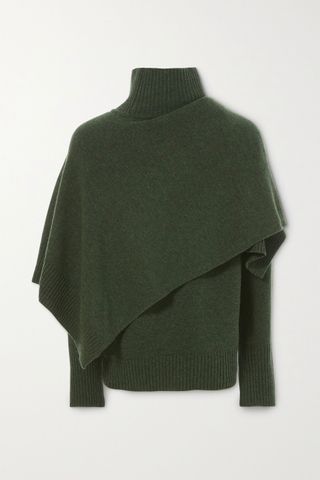 Lvir + Draped Wool Turtleneck Sweater