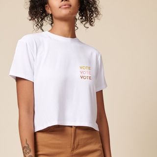 Whimsy + Row + Vote Tee in White
