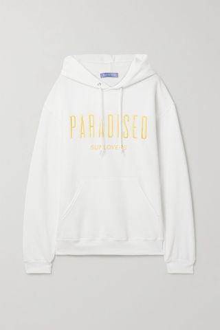 Paradised + Sunlovers Embroidered Cotton-Blend Jersey Hoodie