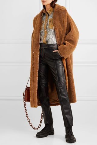 Stand Studio + Maria Cocoon Oversized Faux Shearling Coat