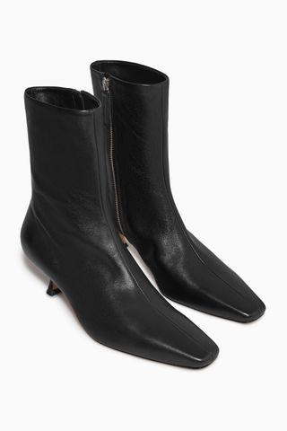 COS + Kitten Heel Leather Boots