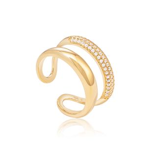 Grove and Vae + Half Pave Double Ring