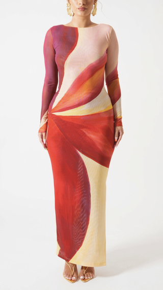 Farai London + Aphrodite Long Sleeve Maxi Dress