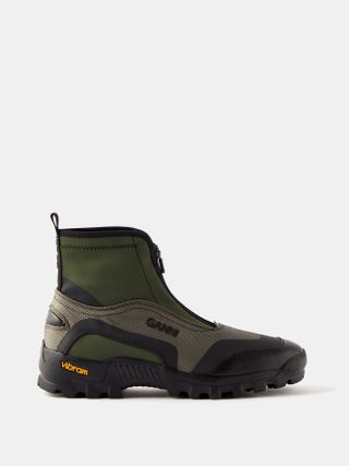 Ganni + Performance Zipped Neoprene and Rubber Boots
