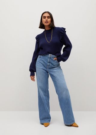 Violeta by Mango + Flared Jeans