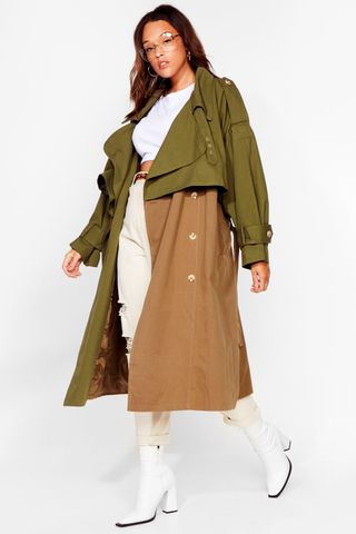 Nasty Gal + Back to Mac Oversized Plus Trench Coat