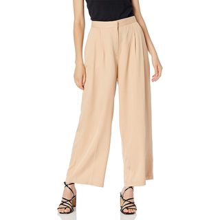 The Drop + Sarah High-Waist Double Pleated Wide Leg Pants in Ginger